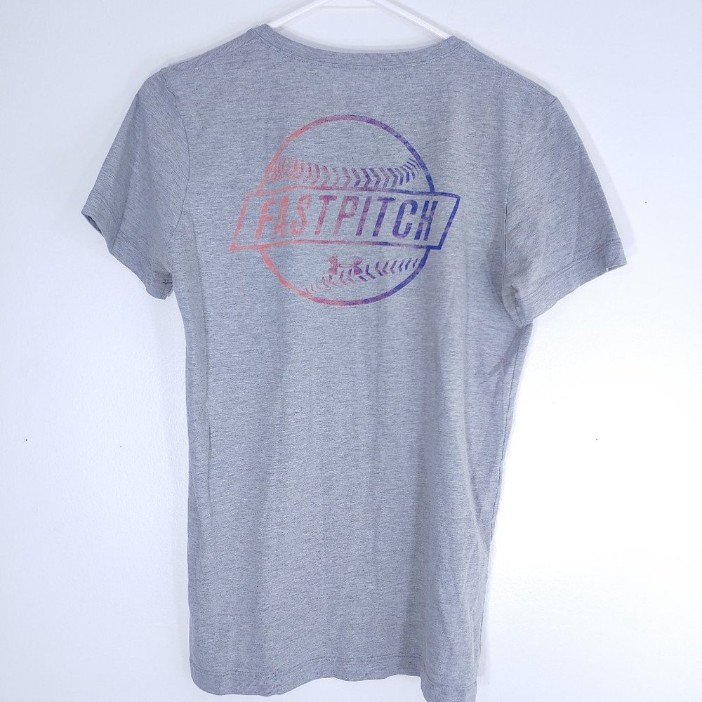 Under Armor Heat Gear Logo T-Shirt "Fast Pitch" - Picture 6 of 8